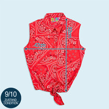 Lade das Bild in den Galerie-Viewer, Tresjolie Bluse "Paisley" 90er, rot, M Damen