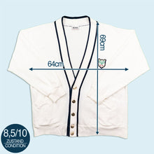 Lade das Bild in den Galerie-Viewer, Hugo Boss Sport Cardigan "Grand Slam" 80er, weiß, XL