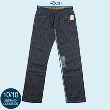 Lade das Bild in den Galerie-Viewer, Fox Denim Hose "deadstock sample" 00er, blau, 34/32