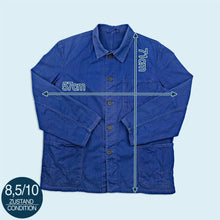 Lade das Bild in den Galerie-Viewer, Arbeitsjacke "herringbone" 70er/80er, blau, L