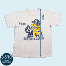 Lade das Bild in den Galerie-Viewer, 20/20 Sport T-Shirt "Michigan Wolverines" 90er Made in the USA single stitch, grau, M