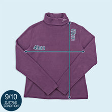 Lade das Bild in den Galerie-Viewer, Kappa Rollkragen Fleece Sweatshirt dünn, lila, M/L Damen