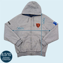 Lade das Bild in den Galerie-Viewer, NFL Wende Zip Hoodie - Chicago Bears - 00er, blau/grau, M/L