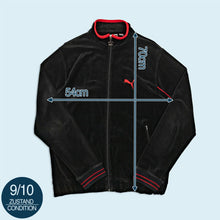 Lade das Bild in den Galerie-Viewer, Puma Trainingsjacke - velours - 90er, schwarz, L