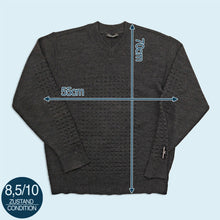 Lade das Bild in den Galerie-Viewer, Carlo Colucci Strickpullover, grau/schwarz, M/L