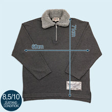 Lade das Bild in den Galerie-Viewer, Bronx Streetwear Quarter Zip dünn 90er, grau, XL