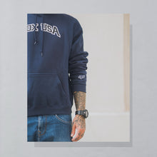 Lade das Bild in den Galerie-Viewer, Fox Hoodie "sutra" 00er, blau, S/M breit