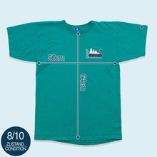 Lade das Bild in den Galerie-Viewer, Champion T-Shirt Camp Sancta Maria Made in the USA 80er Single Stitch, blau, L