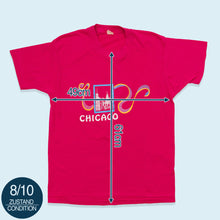 Lade das Bild in den Galerie-Viewer, Screen Stars T-Shirt Chicago 80er Made in the USA Single Stitch, pink, M/L
