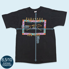 Lade das Bild in den Galerie-Viewer, Fruit of the Loom T-Shirt &quot;Saratoga&quot; New York Made in the USA Single Stitch 90er, schwarz, L
