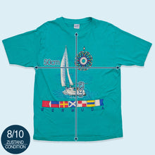 Lade das Bild in den Galerie-Viewer, Capital Bermuda T-Shirt 00er "Bermuda", blau, L