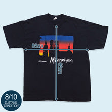 Lade das Bild in den Galerie-Viewer, Screen Stars T-Shirt München 90er Single Stitch, schwarz, XL