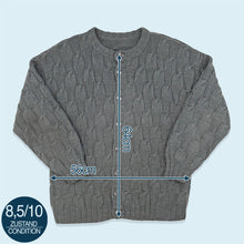 Lade das Bild in den Galerie-Viewer, Cardigan 90er, grau, L/XL