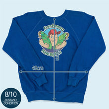 Lade das Bild in den Galerie-Viewer, Sportswear Sweatshirt "Corn Farmers" 90er Made in the USA, blau, S/M