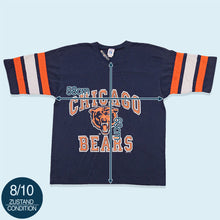 Lade das Bild in den Galerie-Viewer, Logo 7 T-Shirt "Chicago Bears" Made in the USA 90er Single Stitch, blau, L/XL