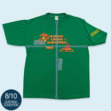 Lade das Bild in den Galerie-Viewer, Velva Sheen T-Shirt "Marine Corps Marathon USMC" 1983 Made in the USA Single Stitch, grün, L/XL