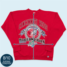 Lade das Bild in den Galerie-Viewer, Logo 7 Sweatshirt "Cincinnati Reds" 1990 Made in the USA, rot, M/L