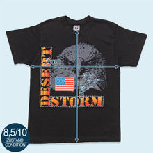 Lade das Bild in den Galerie-Viewer, Logo 7 T-Shirt "Desert Storm" 90er Made in the USA Single Stitch, schwarz, M/L