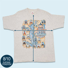 Lade das Bild in den Galerie-Viewer, Fruit of the Loom T-Shirt "Lighthouses of the Chesapeake" 1995 Single Stitch Made in the USA, grau, XL