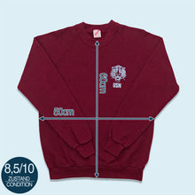 Lade das Bild in den Galerie-Viewer, Jerzees Sweatshirt "USN" 90er Made in the USA, rot, L schmal