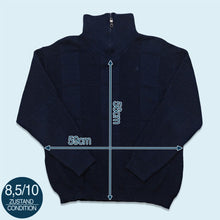 Lade das Bild in den Galerie-Viewer, Delta Strickpullover Quarter Zip, blau, L