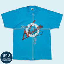 Lade das Bild in den Galerie-Viewer, Fruit of the Loom T-Shirt "Nashville Tennessee" 1986 Made in the USA Single Stitch, blau, L/XL schmal