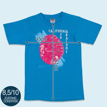 Lade das Bild in den Galerie-Viewer, Oneita T-Shirt "Red Abalone California" 1989 Made in the USA Single Stitch, blau, M/L schmal