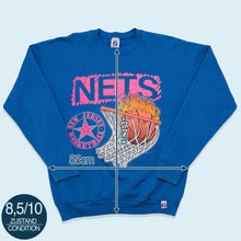 Lade das Bild in den Galerie-Viewer, Logo 7 Sweatshirt New Jersey Nets Made in the USA 90er, blau, M/L