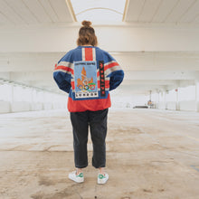 Lade das Bild in den Galerie-Viewer, Adidas Sweatshirt Olympia 80er, blau/rot, XL