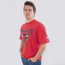 Lade das Bild in den Galerie-Viewer, Starter T-Shirt Chicago Bulls 1990 Single Stitch, rot, L