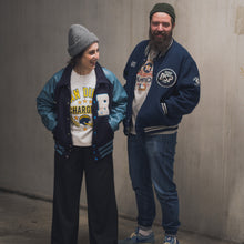 Lade das Bild in den Galerie-Viewer, Awards USA Jacke "R" Lacrosse Made in the USA 90er, blau, M/L