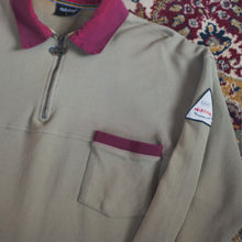 Lade das Bild in den Galerie-Viewer, Adidas Sweatshirt "Waffle Polo" Olympia Melbourne 90er, beige/braun, L
