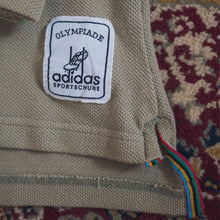 Lade das Bild in den Galerie-Viewer, Adidas Sweatshirt "Waffle Polo" Olympia Melbourne 90er, beige/braun, L