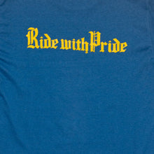 Lade das Bild in den Galerie-Viewer, Jerzees T-Shirt  "Blue Knights New York" Single Stitch, 90er, blau, L