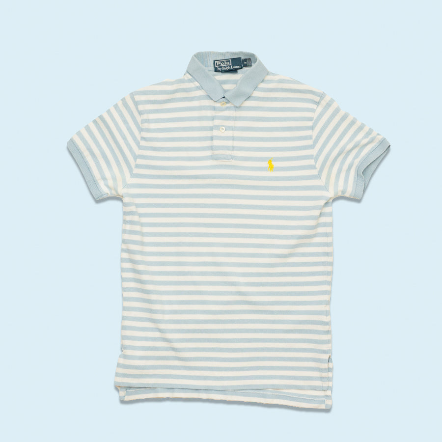 Polo Ralph Lauren Poloshirt, weiß/blau, S