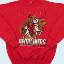 Lade das Bild in den Galerie-Viewer, Fruit of the Loom Sweatshirt Red Raiders Made in the USA 90er, rot, M