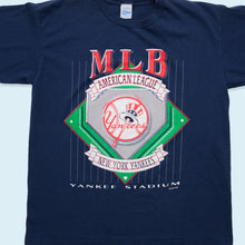 Lade das Bild in den Galerie-Viewer, Salem T-Shirt New York Yankees 1993 Made in the USA Single Stitch, blau, L/XL