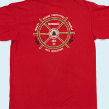 Lade das Bild in den Galerie-Viewer, Oneita Power 50 T-Shirt Marine Carpenters Made in the USA Single Stitch 90er, rot, L/XL