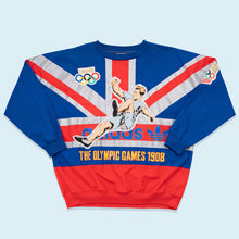 Lade das Bild in den Galerie-Viewer, Adidas Sweatshirt Olympia 80er, blau/rot, XL