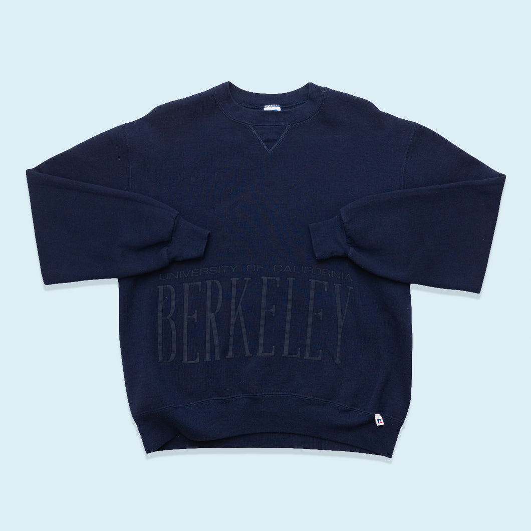 Russell Athletic Sweatshirt California Berkeley 90er Made in the USA, blau, L