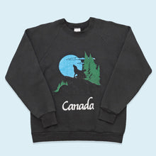 Lade das Bild in den Galerie-Viewer, Fruit of the Loom Sweatshirt "Canada" Made in Canada 90er, schwarz, M