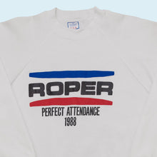 Lade das Bild in den Galerie-Viewer, Sweatshirt &quot;Roper Perfect Attendance&quot; 1988 Made in the USA, weiß, M/L
