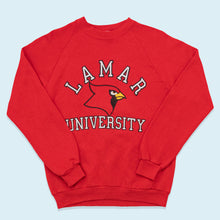 Lade das Bild in den Galerie-Viewer, Jerzees Sweatshirt Lamar University Made in the USA 90er, rot, S/M