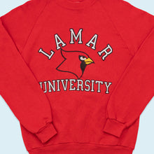 Lade das Bild in den Galerie-Viewer, Jerzees Sweatshirt Lamar University Made in the USA 90er, rot, S/M
