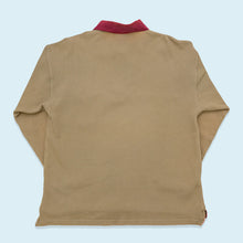 Lade das Bild in den Galerie-Viewer, Adidas Sweatshirt "Waffle Polo" Olympia Melbourne 90er, beige/braun, L