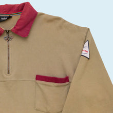 Lade das Bild in den Galerie-Viewer, Adidas Sweatshirt "Waffle Polo" Olympia Melbourne 90er, beige/braun, L