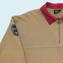 Lade das Bild in den Galerie-Viewer, Adidas Sweatshirt "Waffle Polo" Olympia Melbourne 90er, beige/braun, L