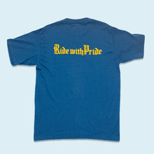 Lade das Bild in den Galerie-Viewer, Jerzees T-Shirt  "Blue Knights New York" Single Stitch, 90er, blau, L