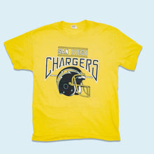 Lade das Bild in den Galerie-Viewer, T-Shirt "San Diego Chargers" Single Stitch, 90er, gelb, L