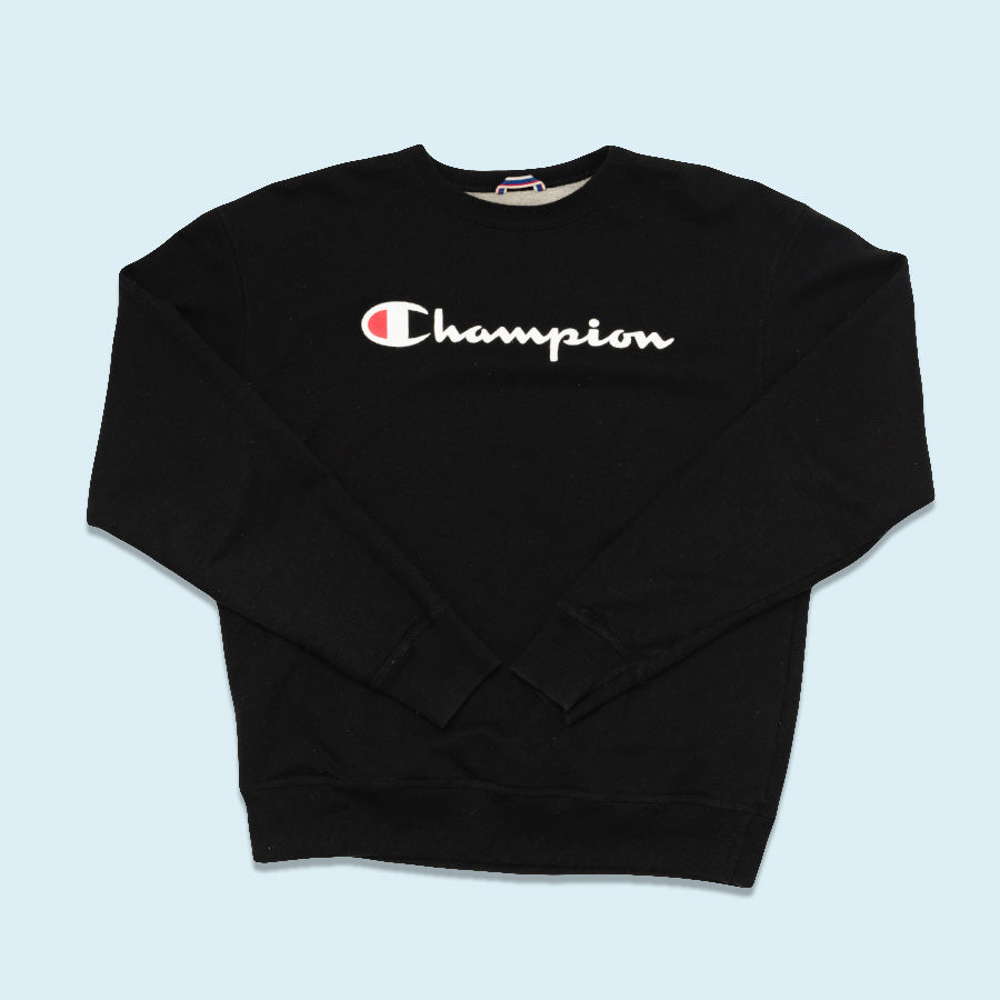 Sweatshirt Champion schwarz, Logo\